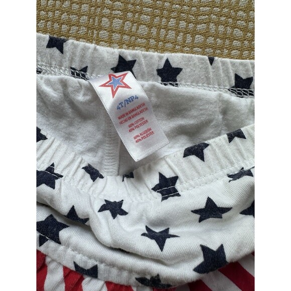 Girls Tutu Skort 4T Stars Stripes Red White Blue Patriotic Ruffle Elastic Waist - Picture 2 of 7